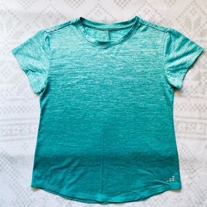 BCG Teal Turquoise Short Sleeve Dri-Fit  Ombré Athletic Tee